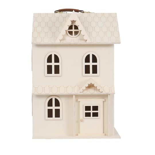 Michaels, 13" Wood 2-Story Dollhouse by Make Market® – Category: Alternative Surfaces